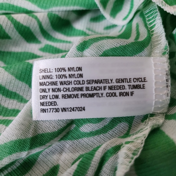 DVF Strappy Mesh Sea Twig Green Mini Dress NWT Size LARGE Diane Von Furstenberg - Picture 10 of 10